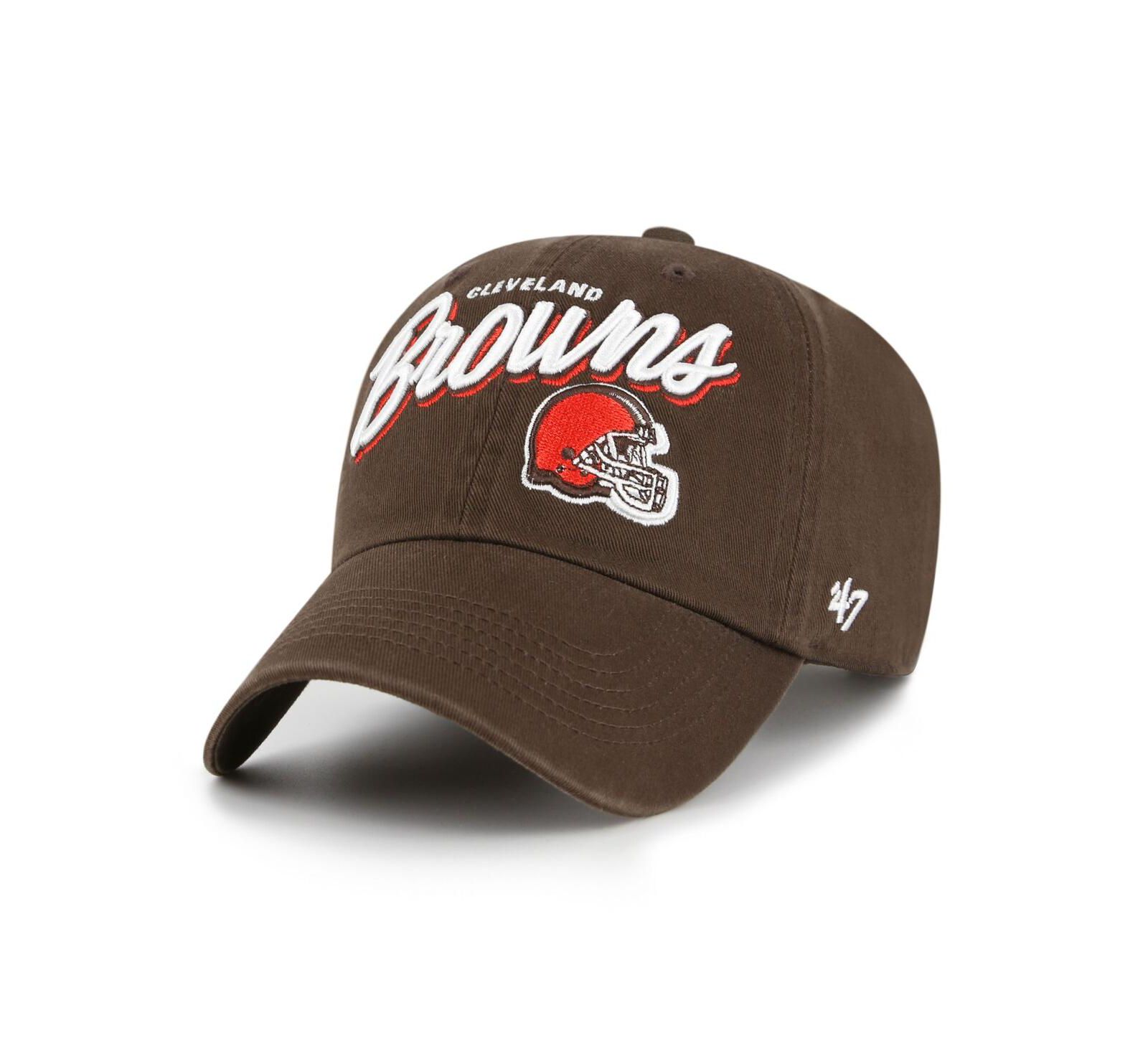 Женская кепка '47 Brand Brown Cleveland Browns Ariana Clean Up