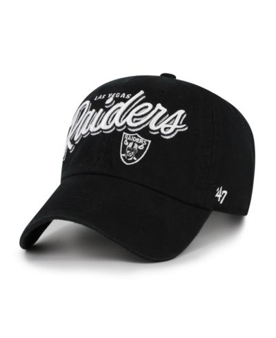 Женская кепка '47 Brand Black Las Vegas Raiders Ariana Clean Up Adjustable Hat