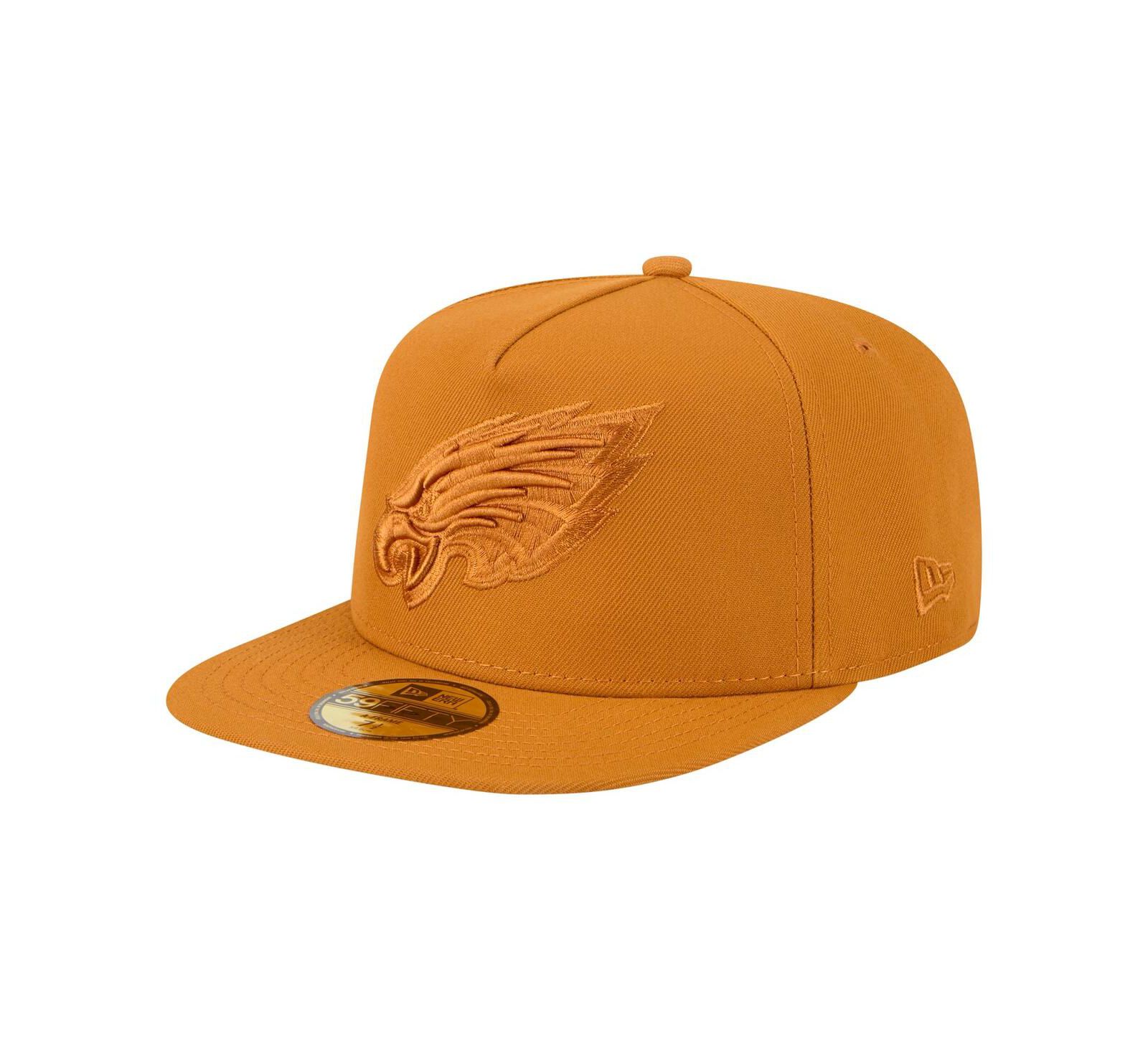 New Era Men's Brown Philadelphia Eagles Color Pack A-Frame 59FIFTY Fitted Hat