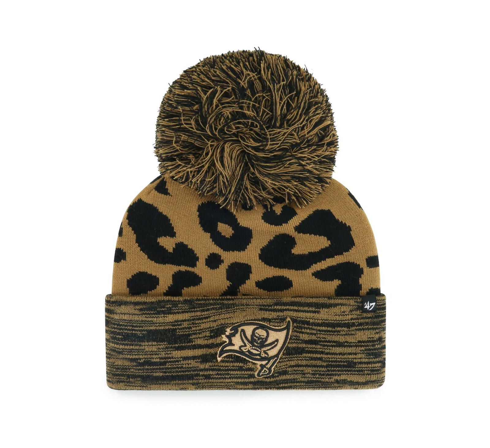 '47 Brand Women's Brown Tampa Bay Buccaneers Rosette Cuffed Knit with Pom Hat