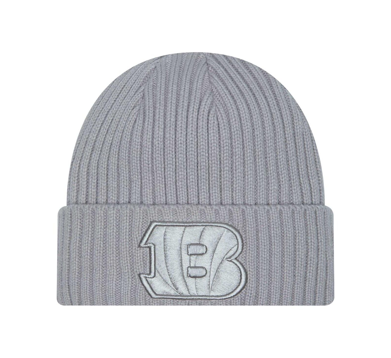 Вязаная шапка New Era Big Boys and Girls Gray Cincinnati Bengals Color Pack Cuffed Knit Hat