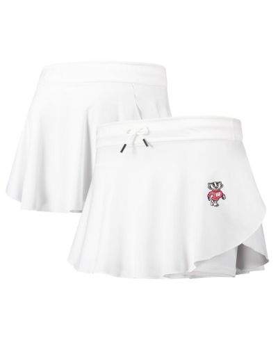 Under Armour Женская белая юбка-шорты Wisconsin Badgers Gameday Split Soft Skort