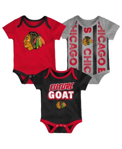 Набор боди Outerstuff Chicago Blackhawks для новорожденных, 3 шт