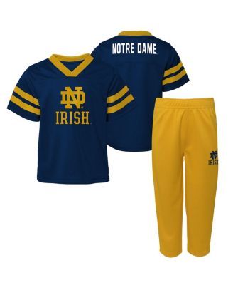 Outerstuff Детский комплект из 2 предметов: топ с V-образным вырезом и брюки, Navy/Gold Notre Dame Fighting Irish Red Zone