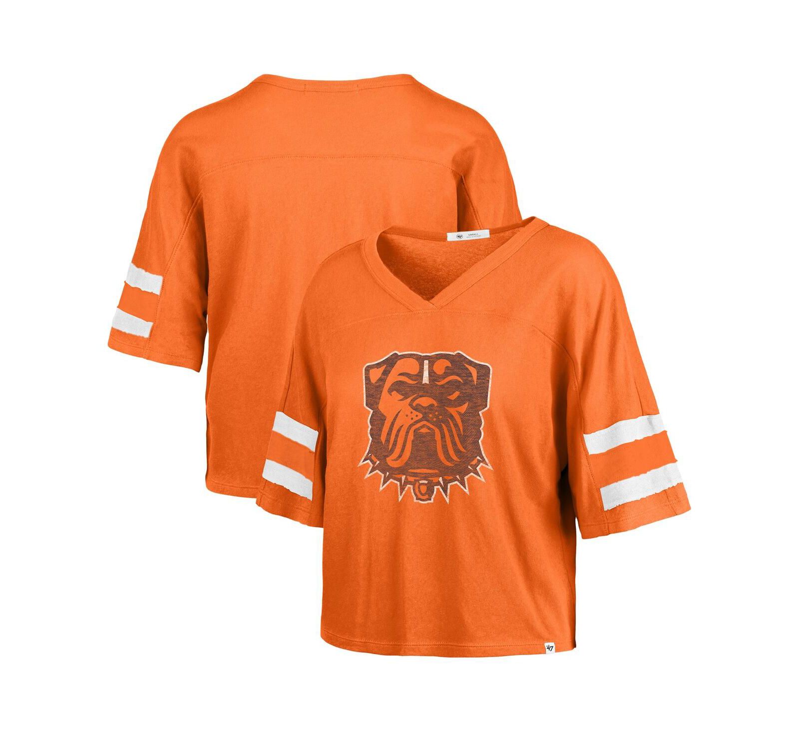'47 Brand Женская укороченная футболка Cleveland Browns