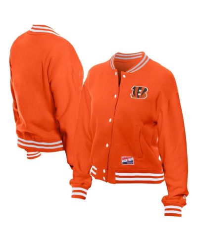 Женская флисовая куртка New Era Cincinnati Bengals Throwback, оранжевая