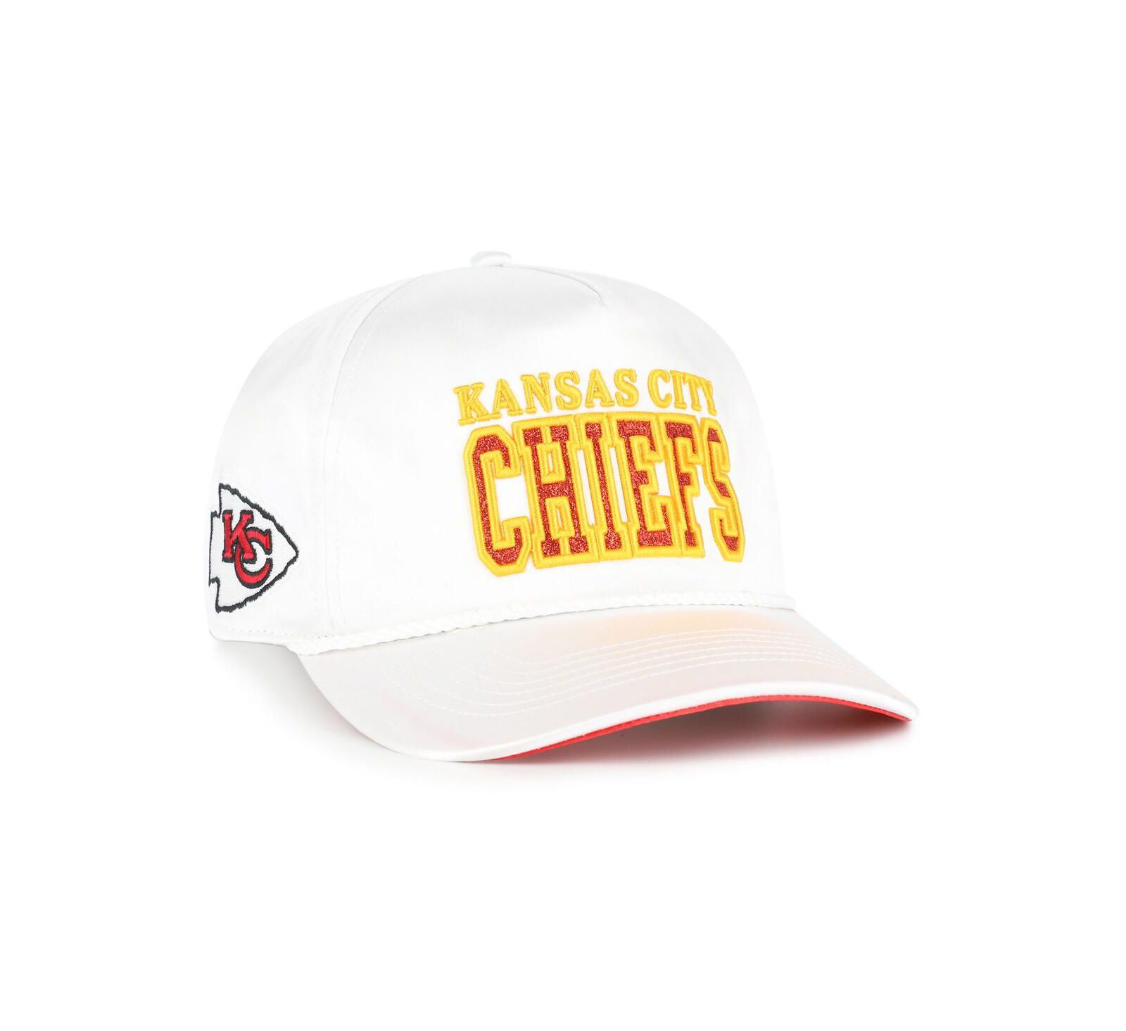 Женская кепка '47 Brand White Kansas City Chiefs Outspoken Hitch регулируемая