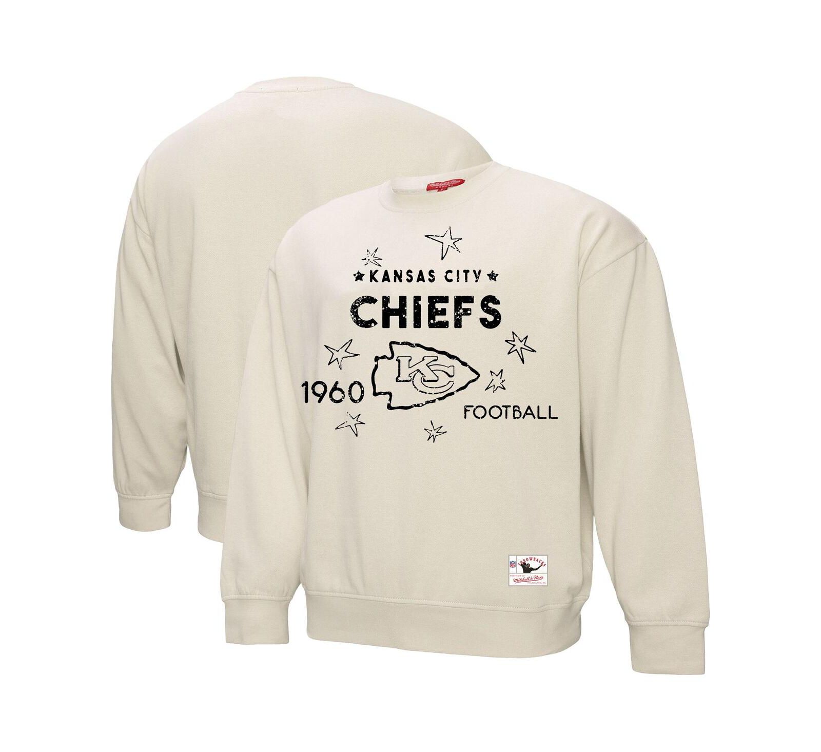 Fanatics Женский свитшот Shooting Star, кремовый, Plus Size, Kansas City Chiefs