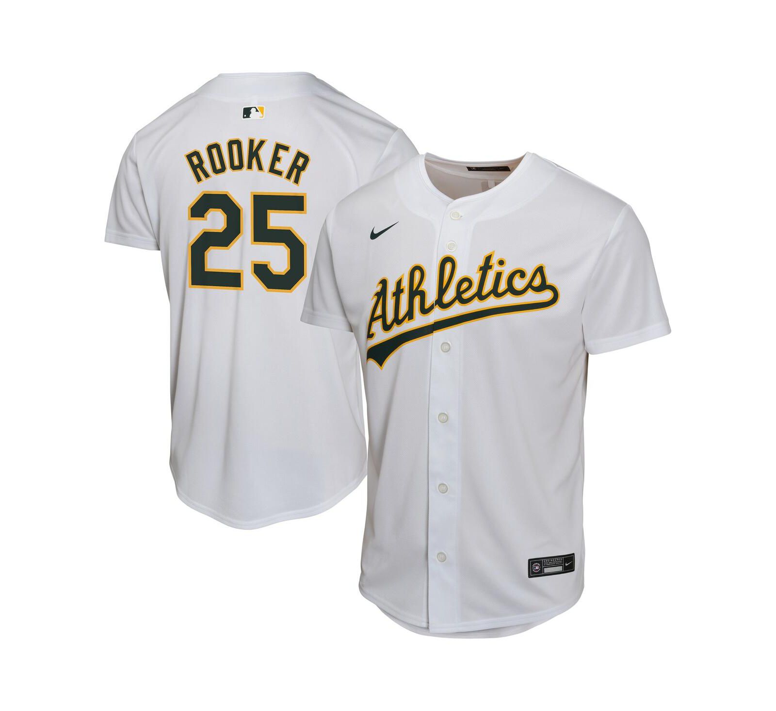 Nike Детская игровая джерси Brent Rooker White Athletics Home Player Game, белая