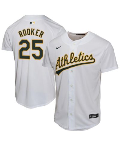 Nike Детская игровая джерси Brent Rooker White Athletics Home Player Game, белая
