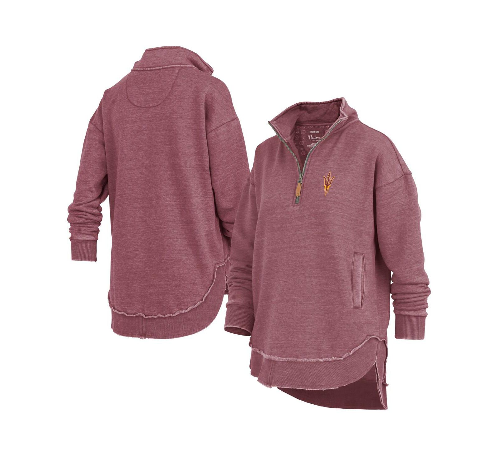 Pressbox Женская бордовая толстовка-пончо Arizona State Sun Devils Northfork Sojourn Quarter-Zip