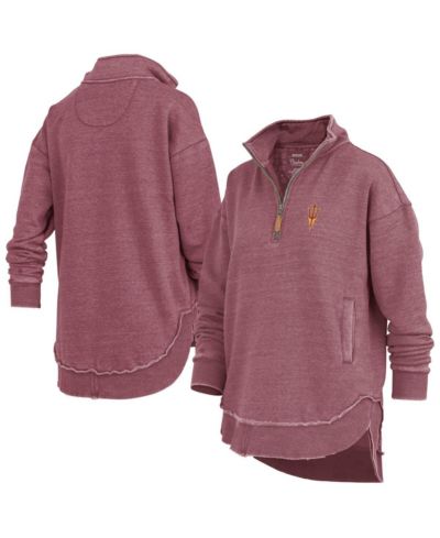 Pressbox Женская бордовая толстовка-пончо Arizona State Sun Devils Northfork Sojourn Quarter-Zip