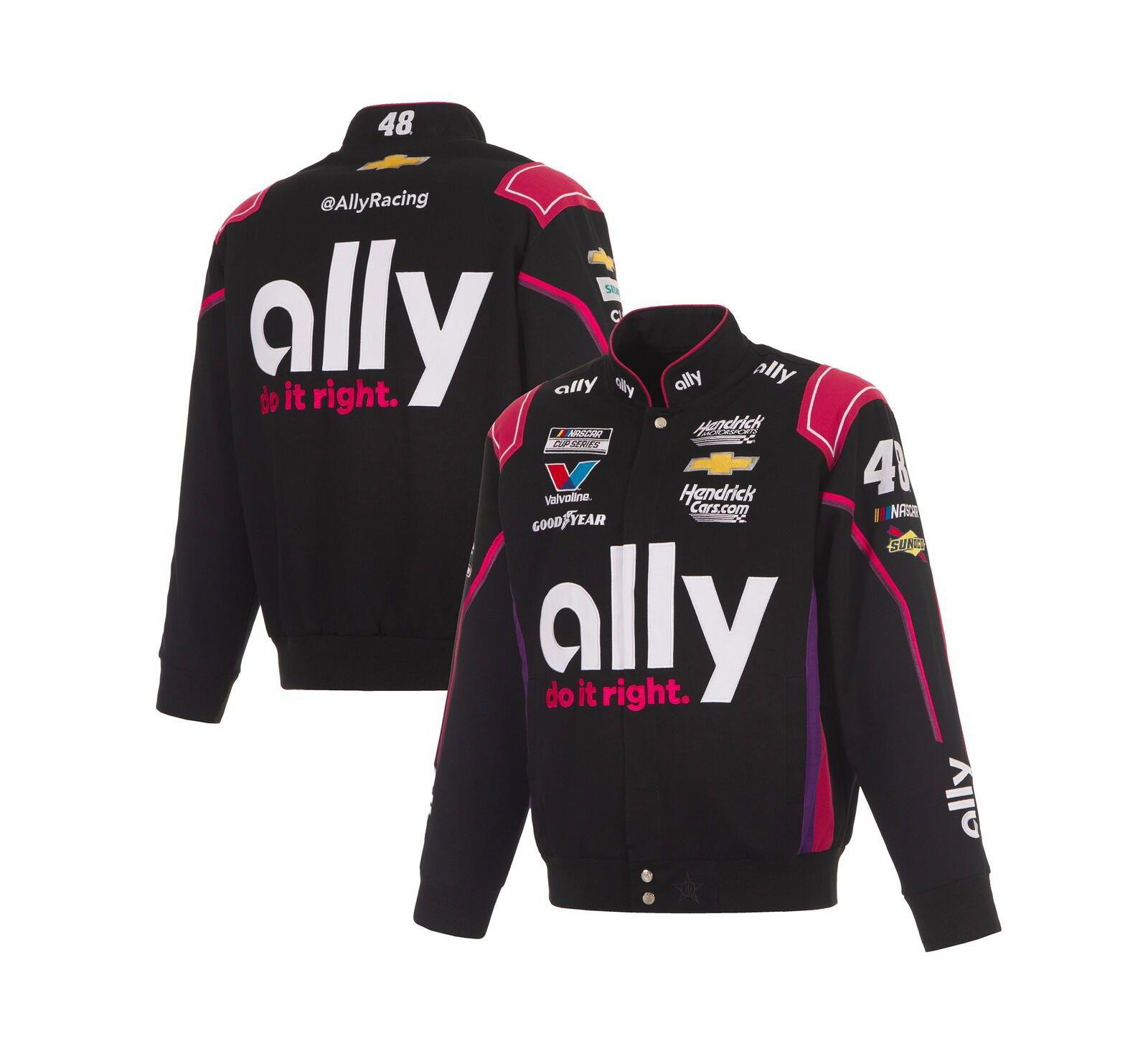 Мужская куртка JH Design Alex Bowman Ally Full-Snap Twill черная