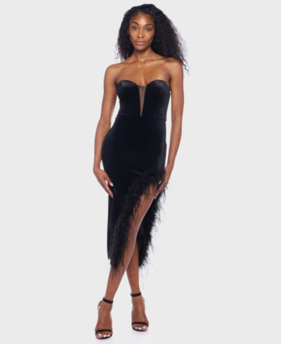 Платье миди Alex & Sophia Junior's Strapless Feather