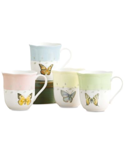 Lenox Butterfly Meadow Mix & Match Mugs, Set of 4