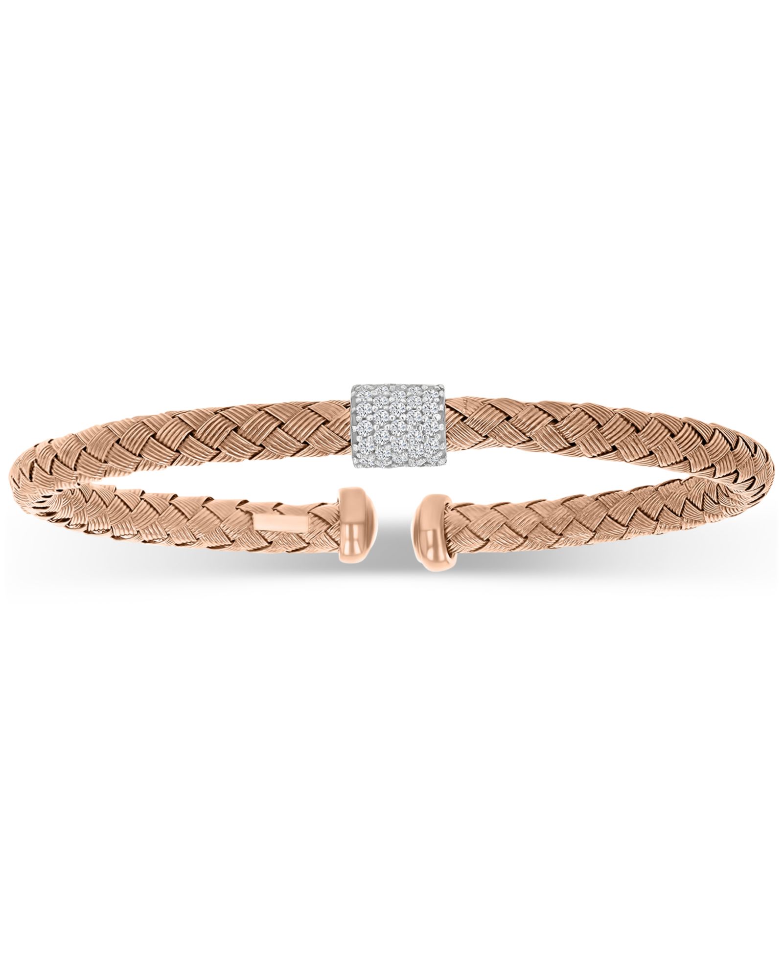 Cubic Zirconia Bangle Bracelet in 18"