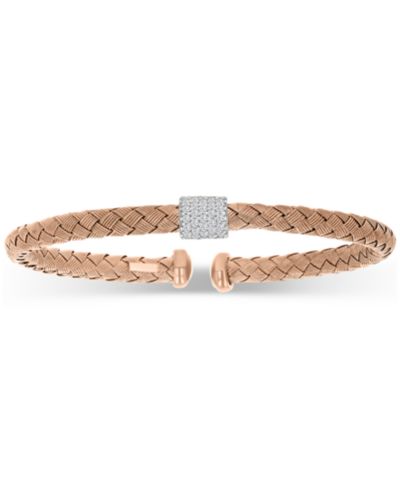 Cubic Zirconia Bangle Bracelet in 18"