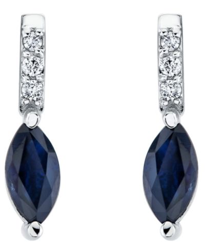 Серьги Sapphire Macy's (3/4 ct. t.w.) в белом золоте 10k