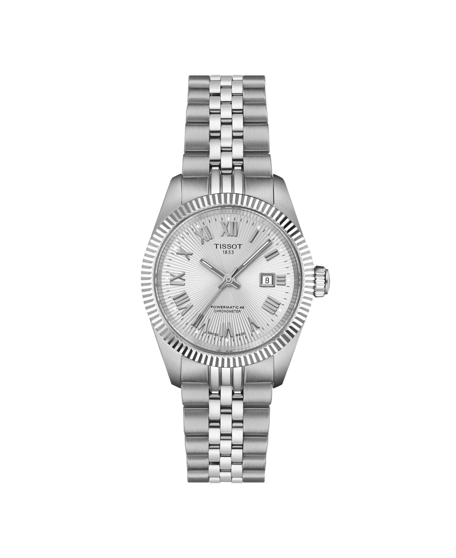 Tissot Men's Ballade Power Silver Stainless Steel Bracelet Watch, 30mm