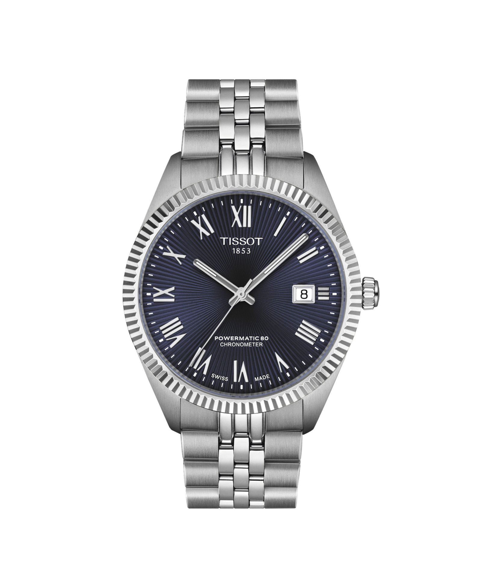 Tissot Men's Ballade Power Silver Stainless Steel Bracelet Watch, 39mm