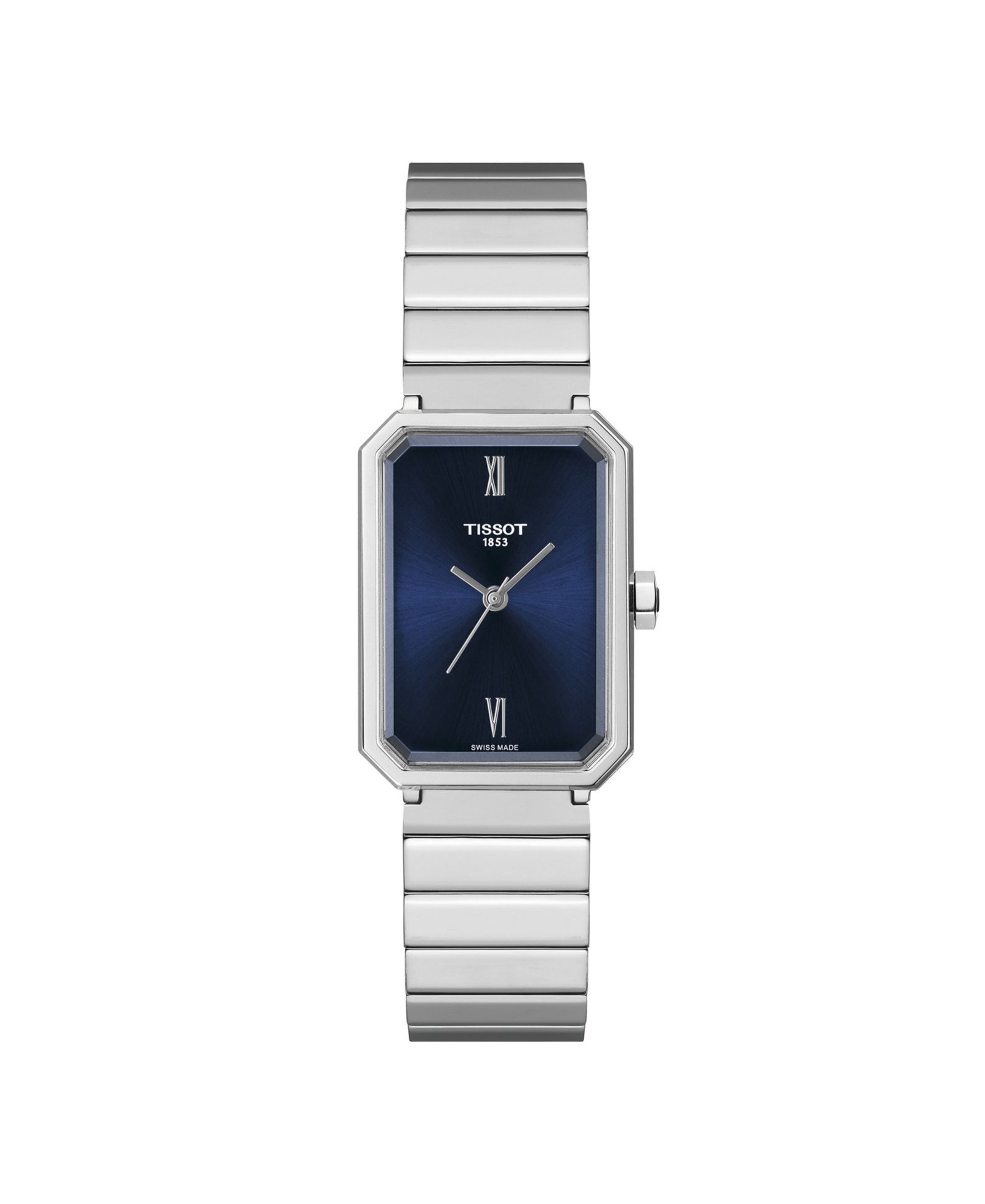 Tissot Женские кварцевые часы на стальном браслете из серебра, 21.80mm