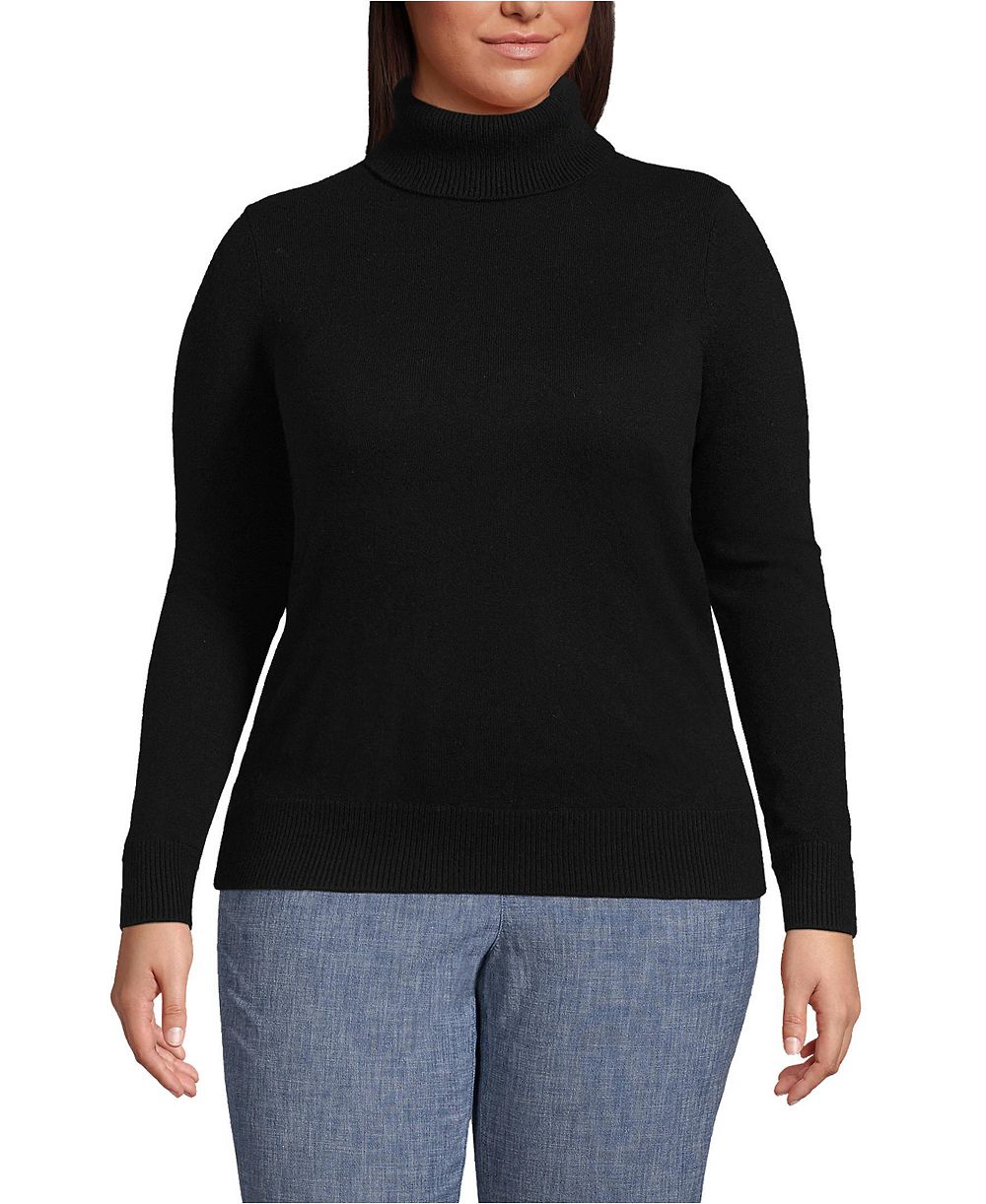 Свитер Lands' End Plus Size Cashmere Turtleneck
