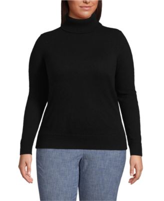 Lands' End Plus Size Cashmere Turtleneck Sweater