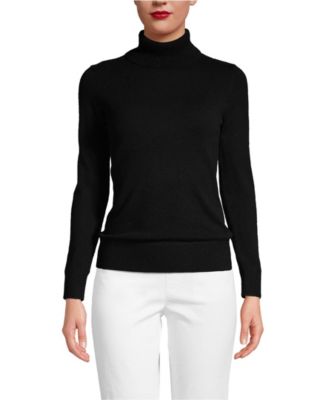 Lands' End Women's Tall Cashmere Turtleneck Sweater