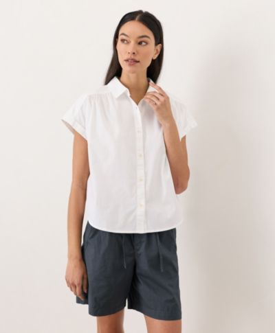 Pact Women's All Day Poplin Shirred Shirt