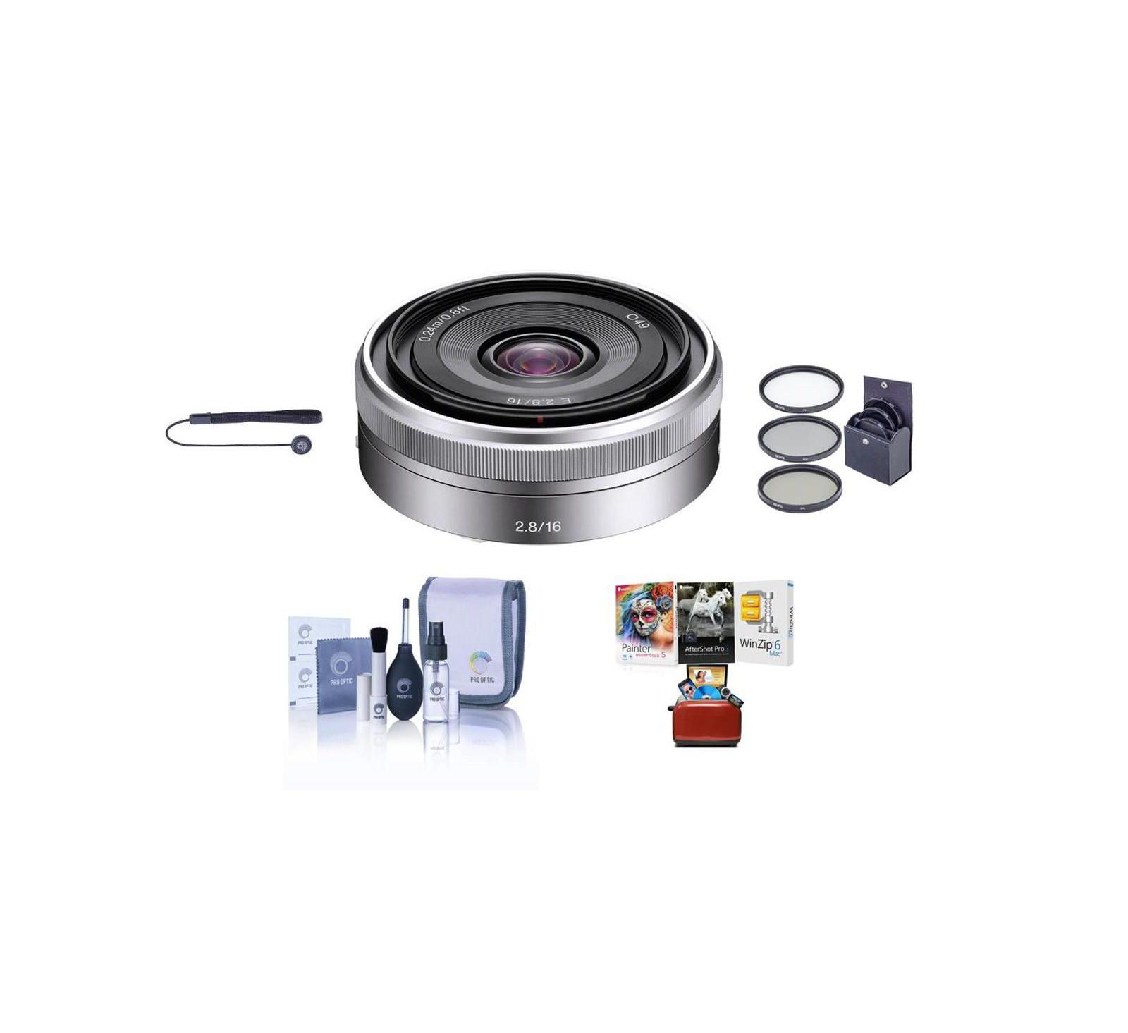 Sony E 16mm f/2.8 Wide Angle Compact Pancake Lens for Sony E-Mount
