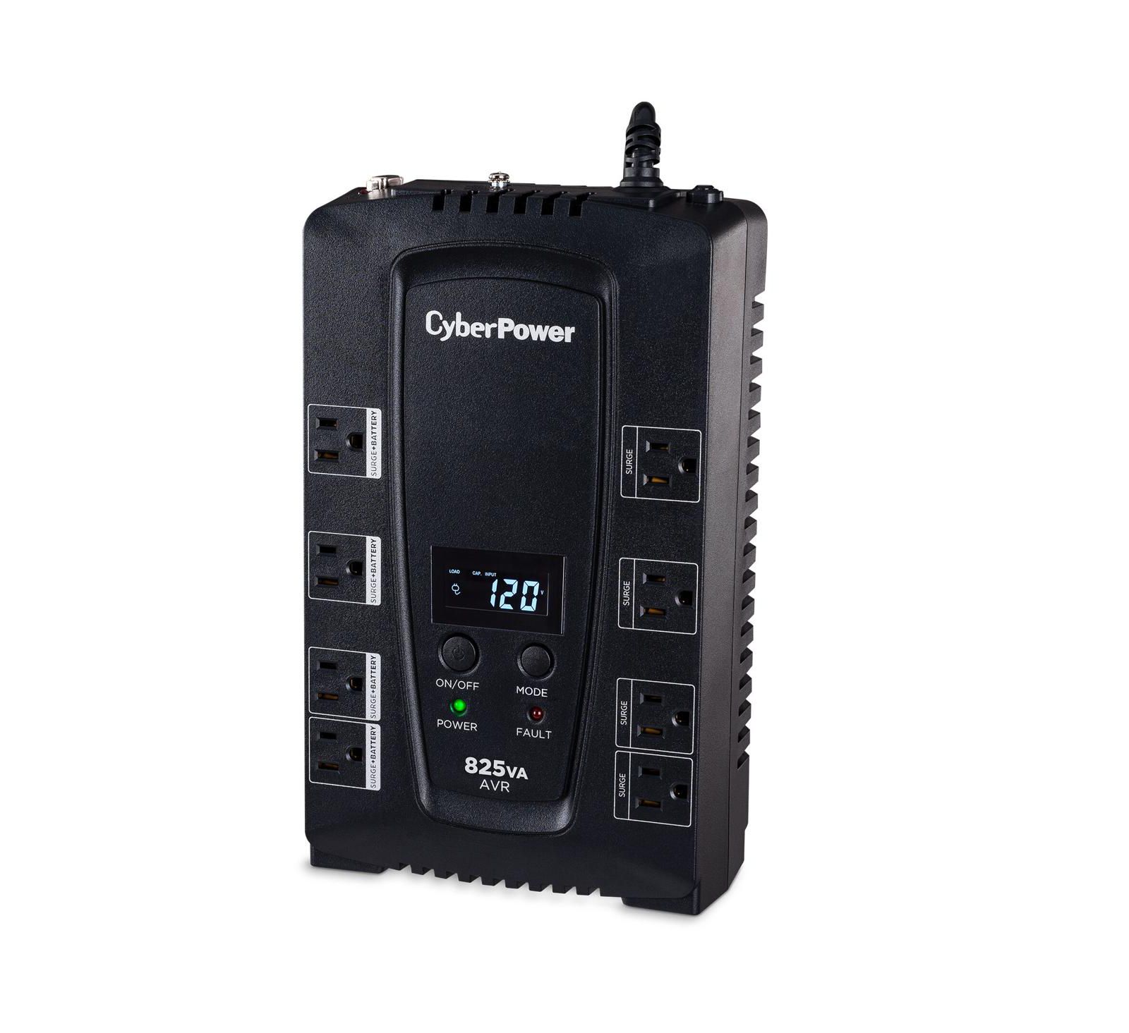 CyberPower Источник бесперебойного питания с LCD, 825VA 450W UPS, 8 розеток