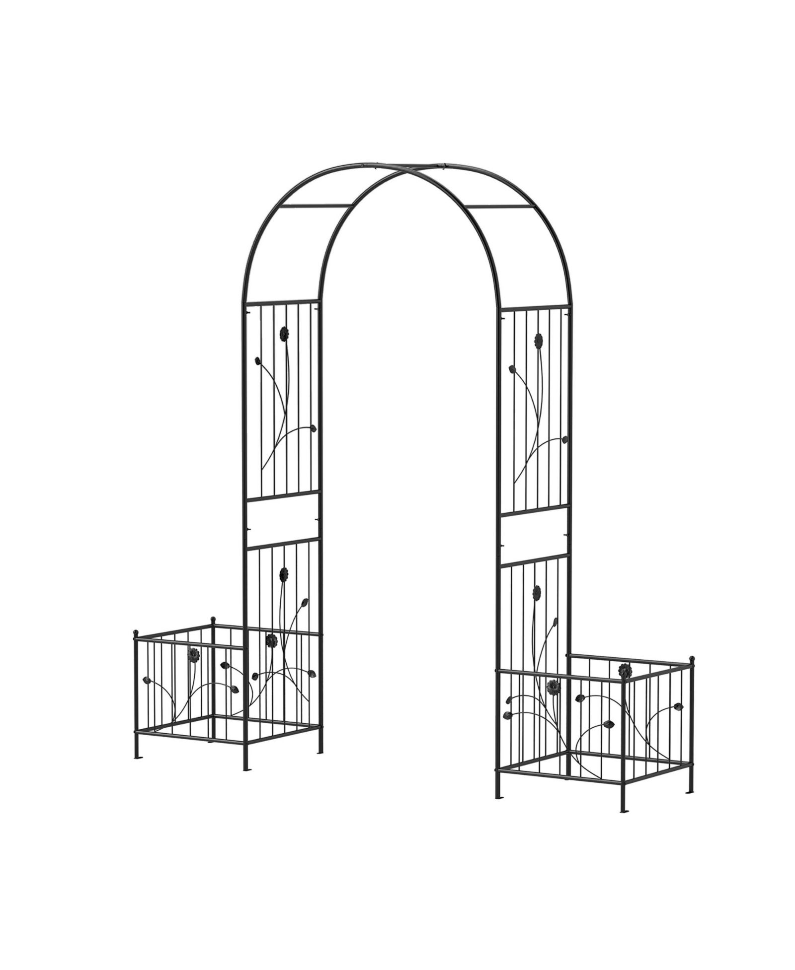 Решетка для вьющихся растений Gymax 86'' Arch Trellis с ящиками для растений