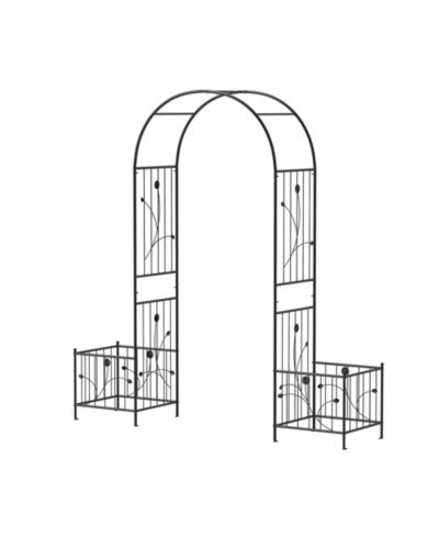 Решетка для вьющихся растений Gymax 86'' Arch Trellis с ящиками для растений