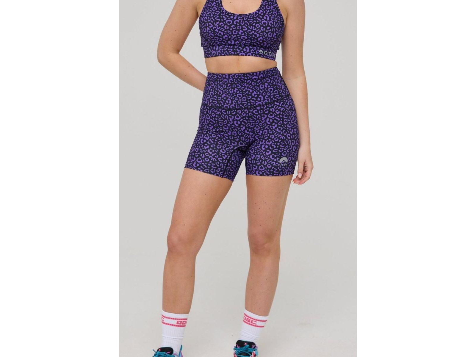 Женские укороченные шорты OOSC Infinite High Waisted - Purple Leopard
