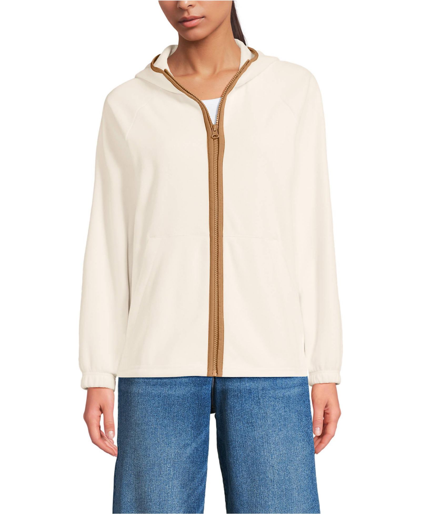 Lands' End Women's Anyweather RainDefense Fleece Full Zip Jacket