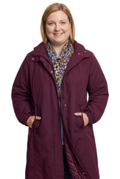 Woman Within Women's Within Long Hooded Taslon coat