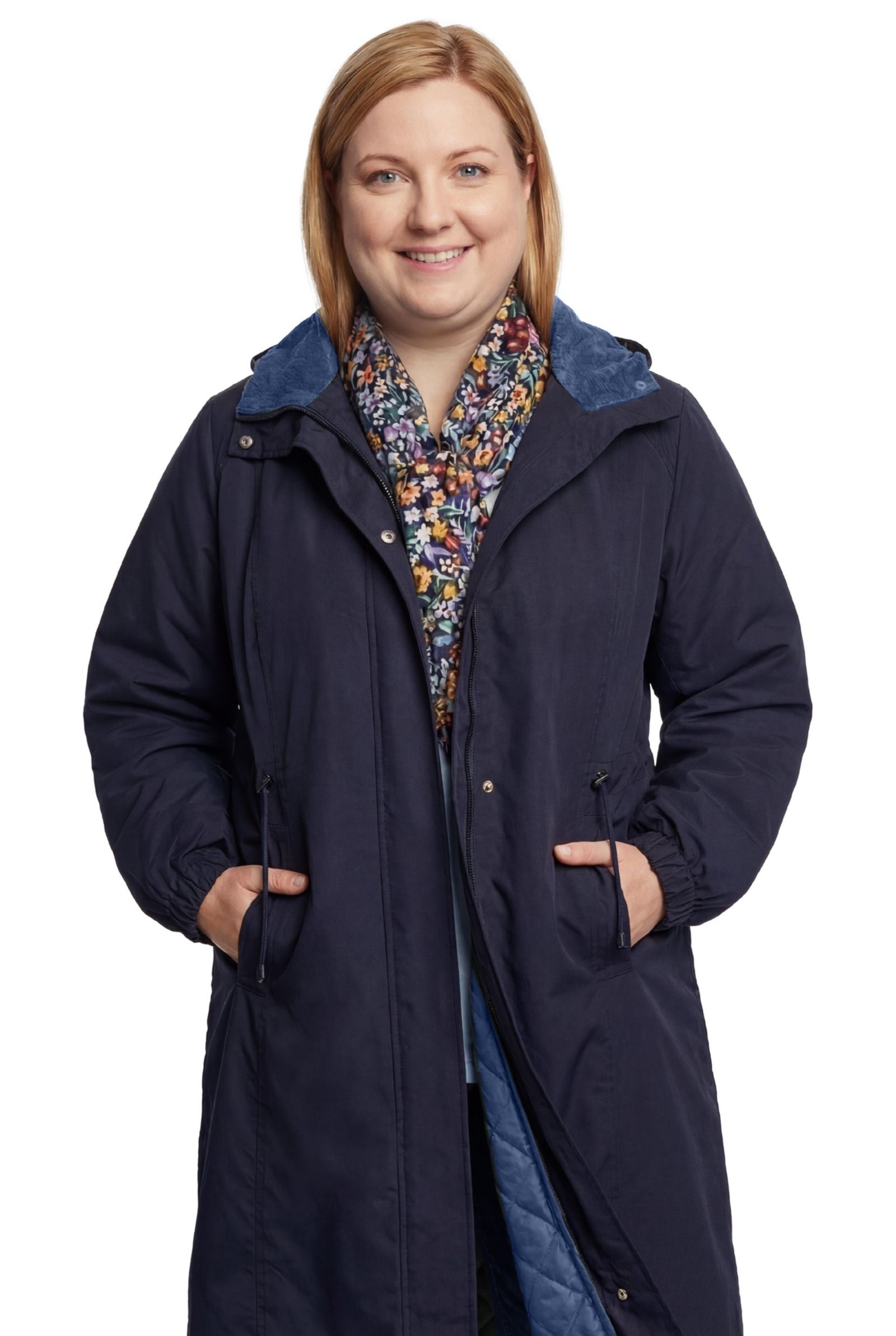 Woman Within Women's Within Long Hooded Taslon coat