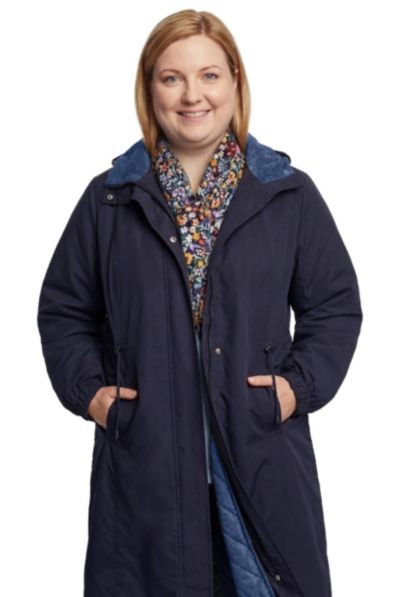Woman Within Women's Within Long Hooded Taslon coat