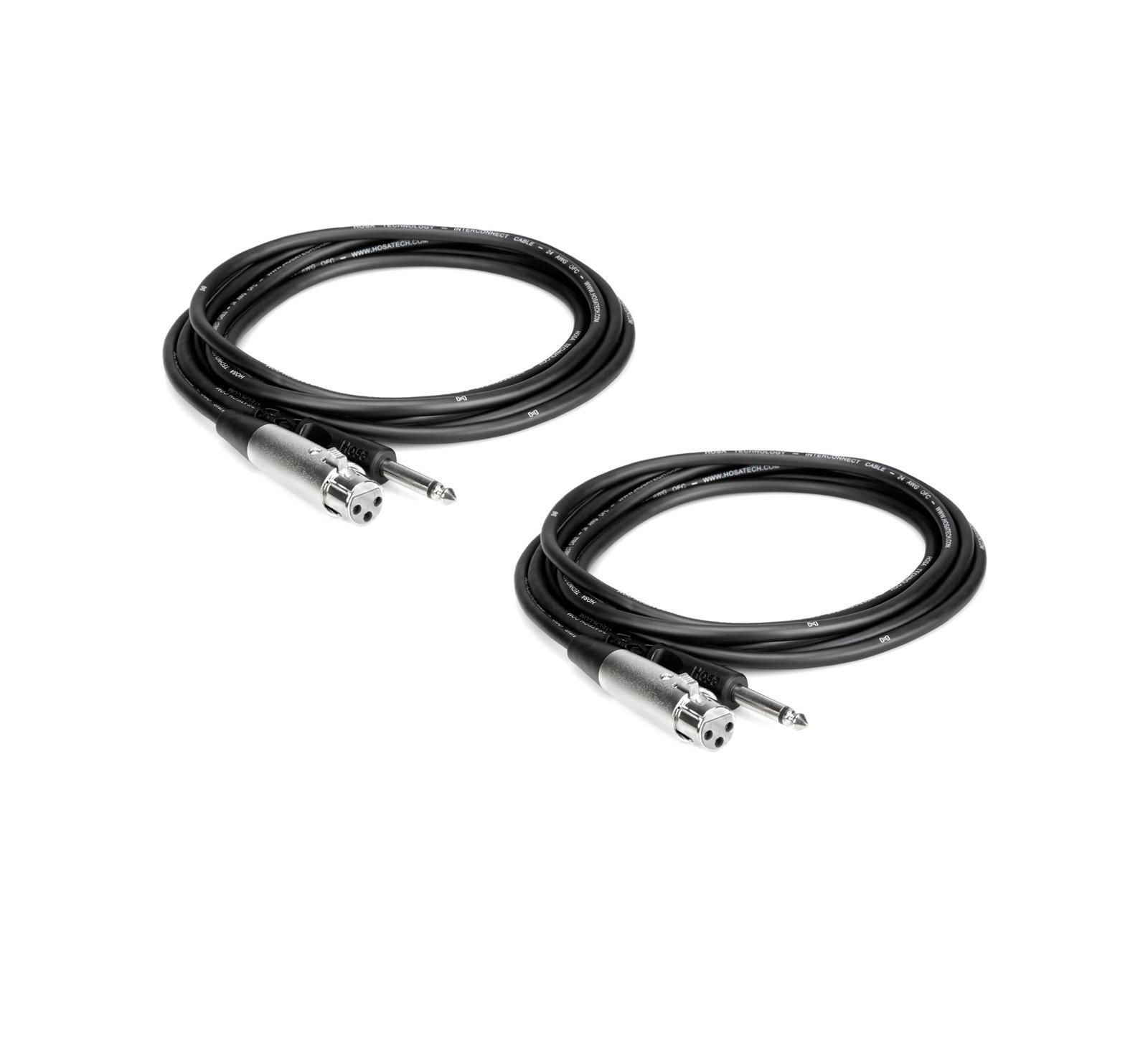 Аудиокабель Hosa Technology: 2x XLR female to mono 1/4" male, 2'