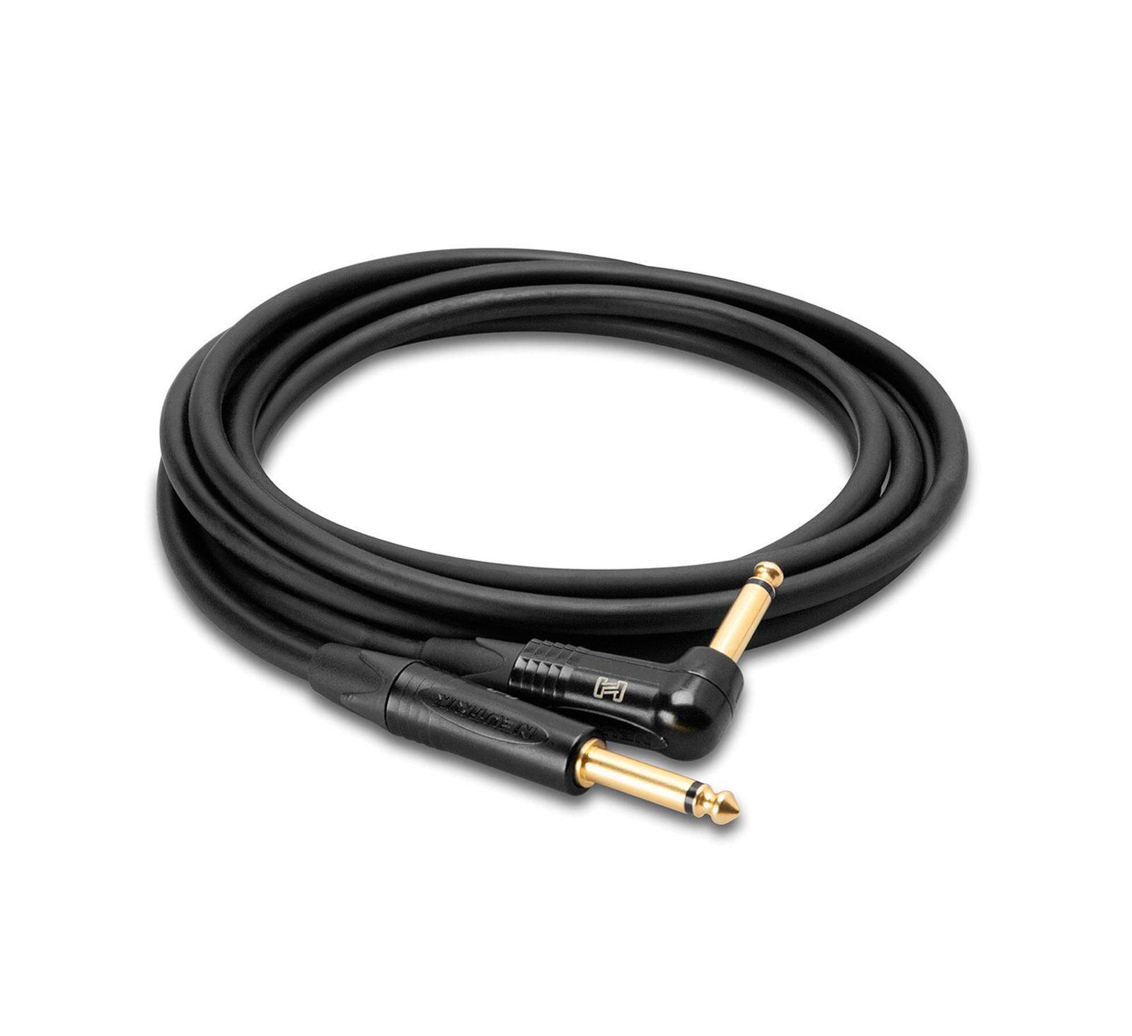 Hosa Technology гитарный кабель 30' прямой 1/4" штекер male на угловой 1/4" штекер male Edge