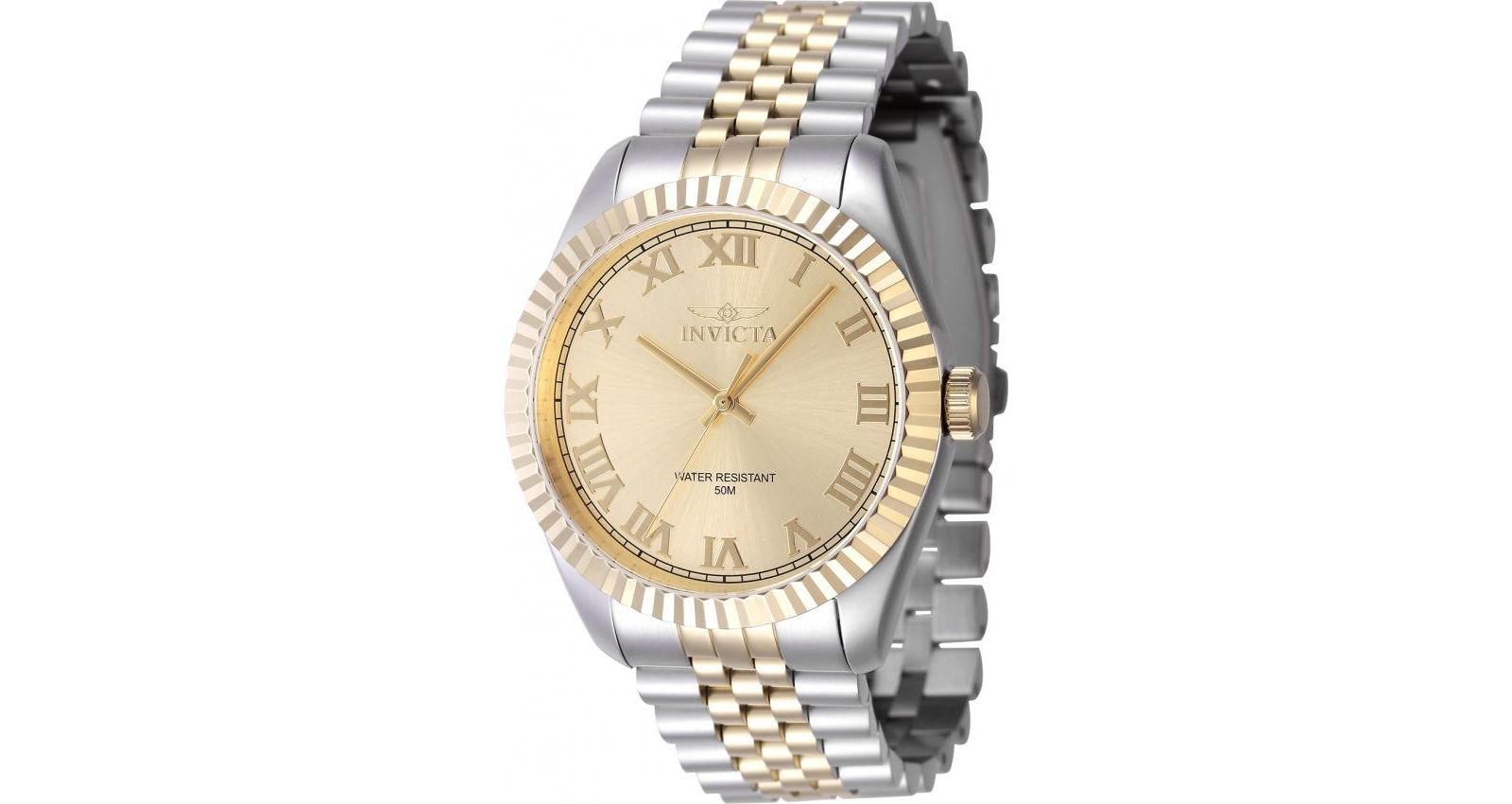 Invicta Men's 47404 Specialty Quartz 3 Hand Gold Dial Watch