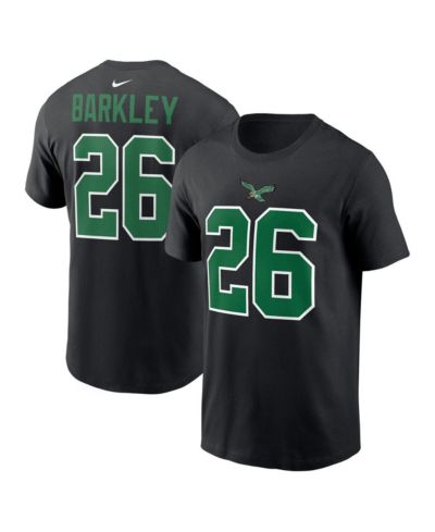Nike мужская футболка Philadelphia Eagles с именем игрока Saquon Barkley, черная