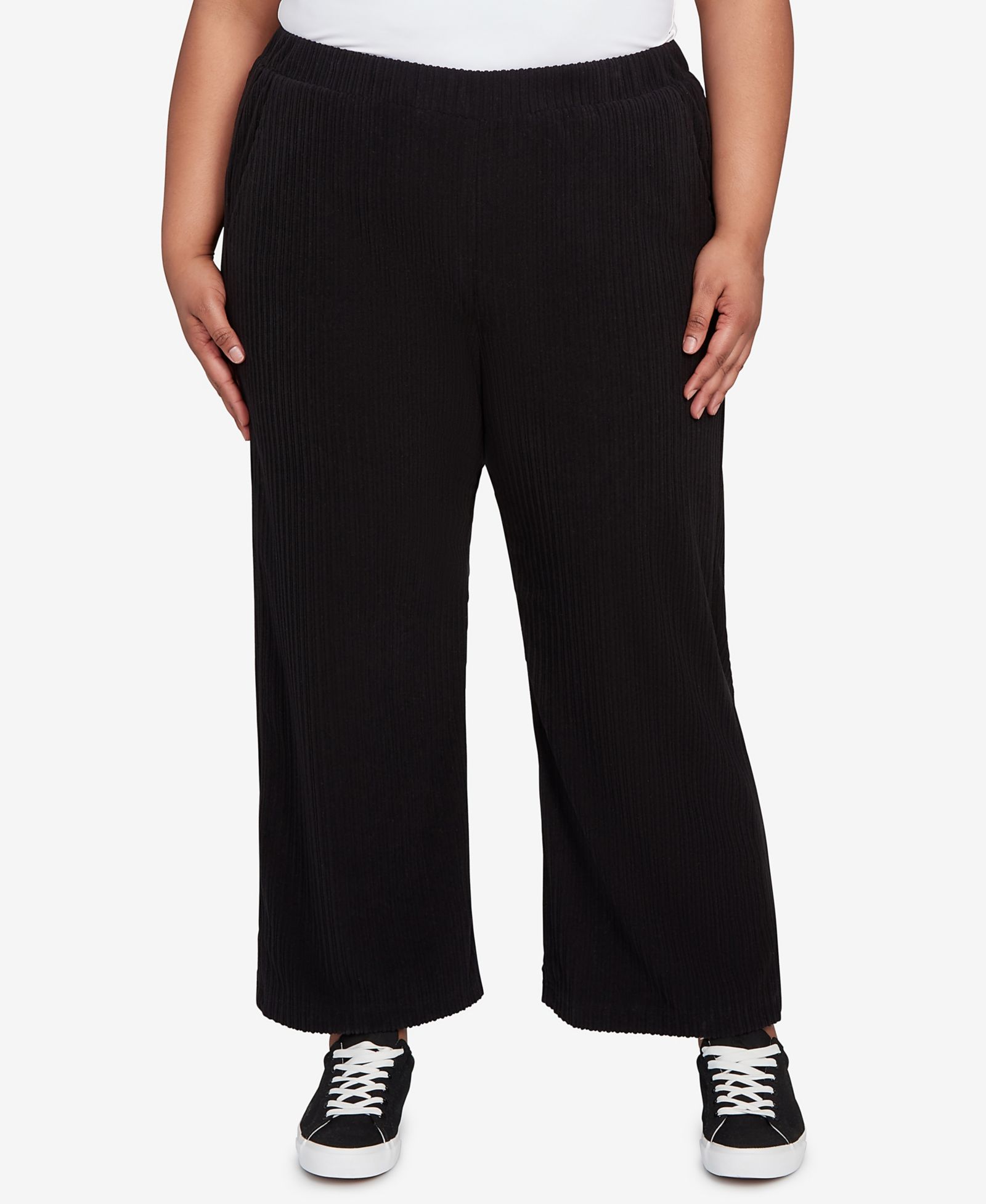 Alfred Dunner Plus Size Lake Champlain Ribbed Knit Ankle Pants