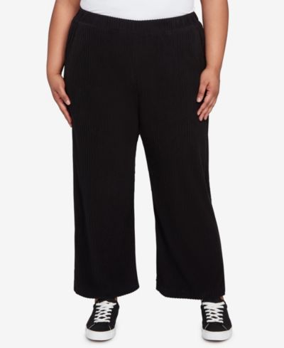 Alfred Dunner Plus Size Lake Champlain Ribbed Knit Ankle Pants