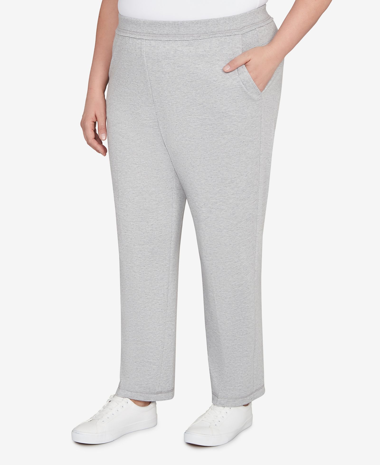 Alfred Dunner Plus Size Casual Vibe уютные брюки с наклонными карманами, укороченная длина