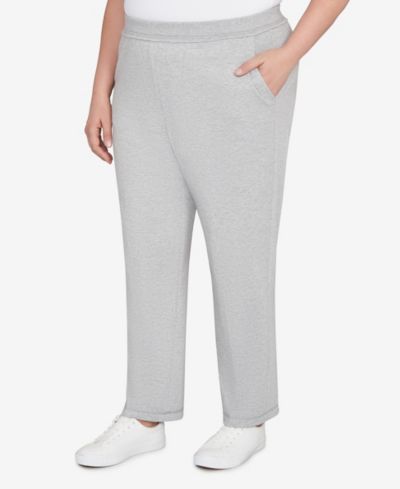 Alfred Dunner Plus Size Casual Vibe Cozy Short Length Slant Pocket Pants