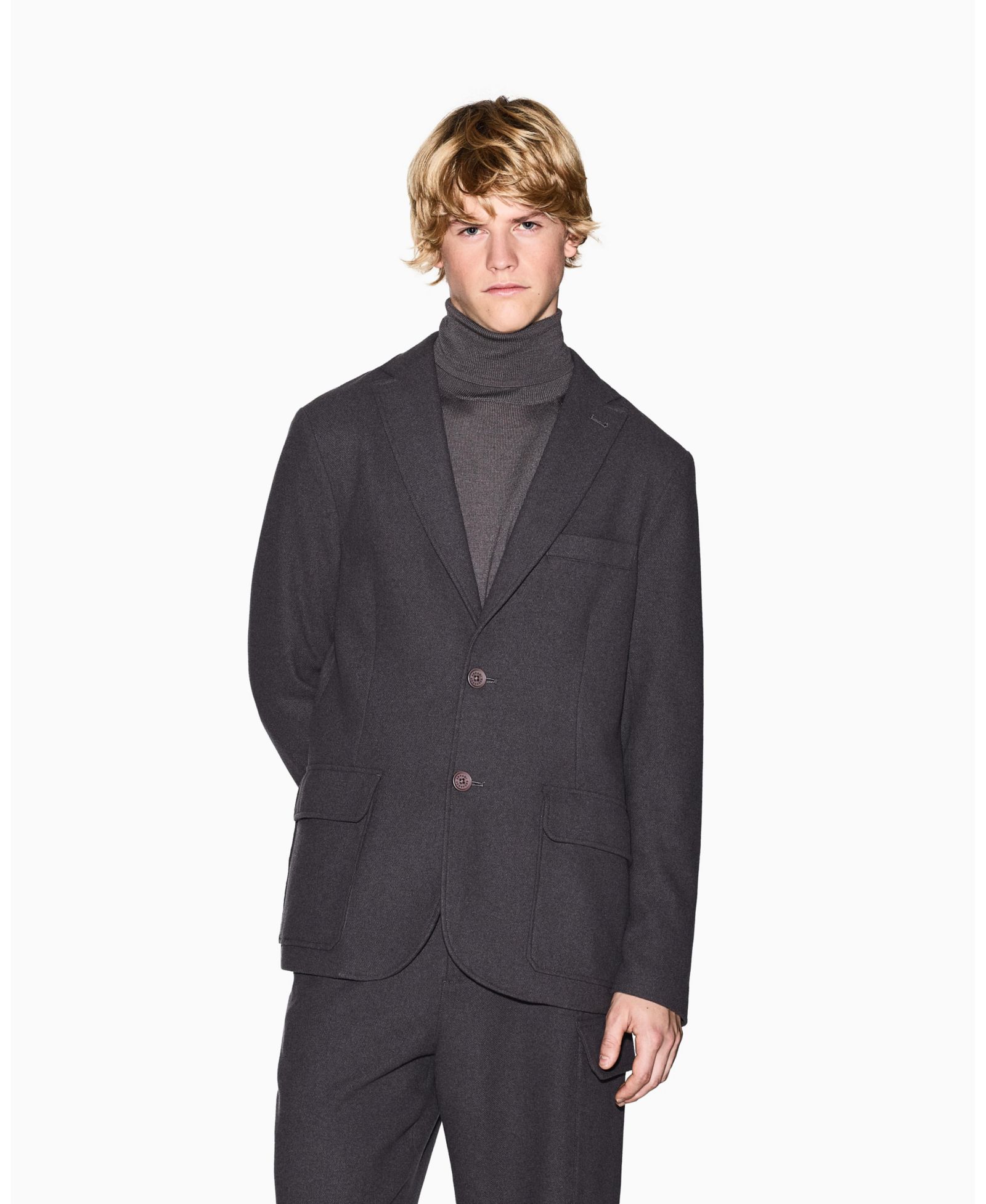 A|X Armani Exchange Мужской шерстяной блейзер с карманами Cozy Lab Wool Pockets Blazer