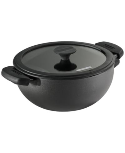 Tramontina Utsava Pre-Seasoned Cast Iron 3.9-Quart Kadai with Lid