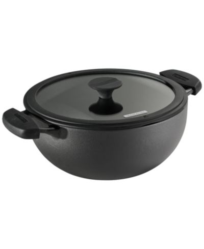 Tramontina Utsava Pre-Seasoned Cast Iron 4.9-Quart Kadai with Lid