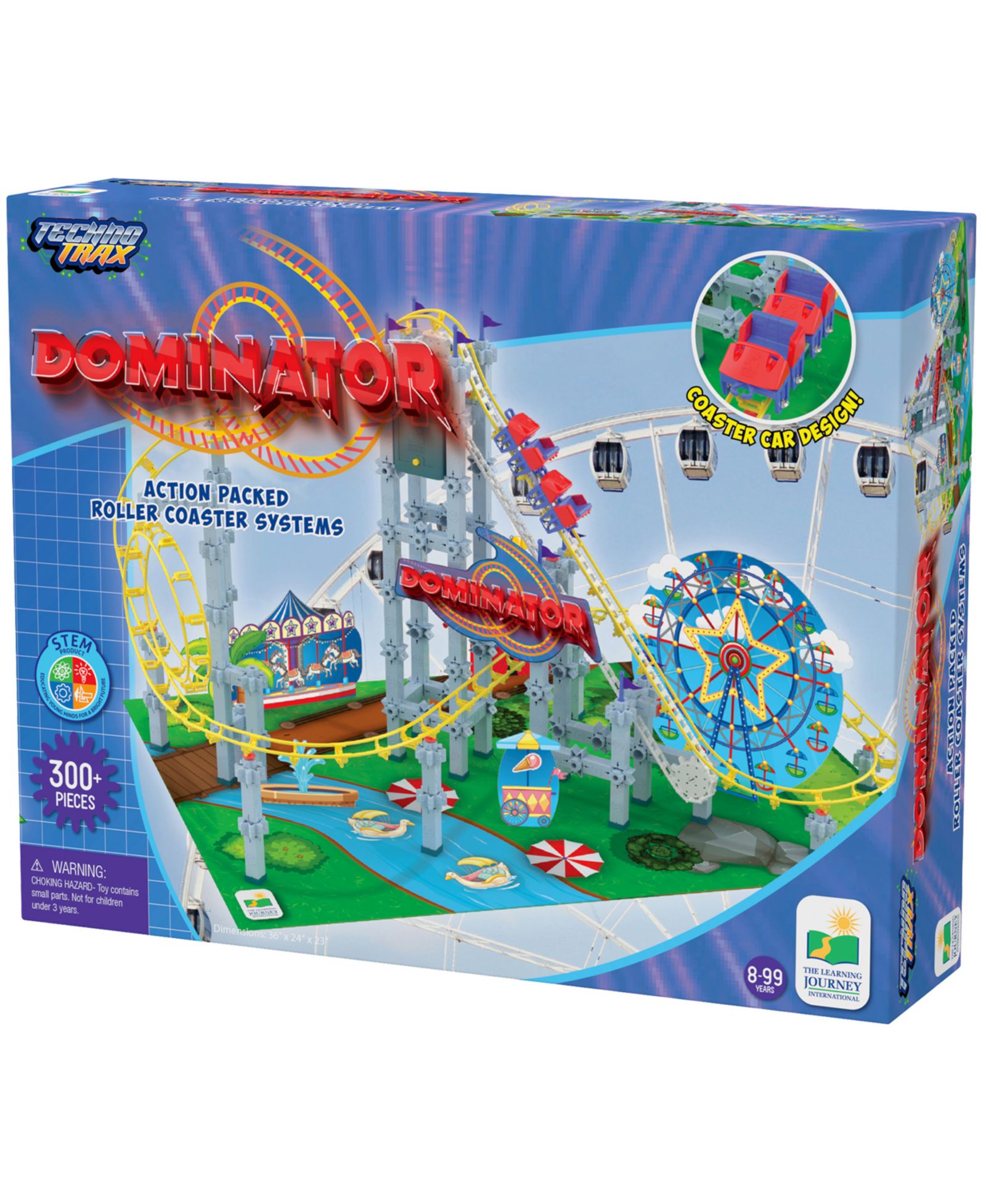 Игровой набор The Learning Journey Techno Trax Dominator Building Toy Set, 300 Pieces